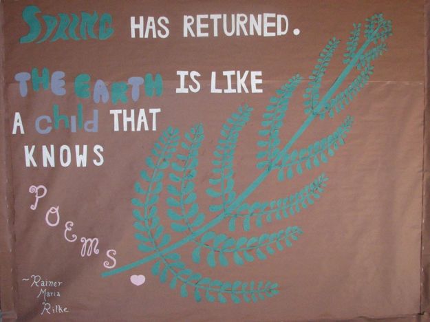 Spring 2012, the teachers really seem to like the poetry boards